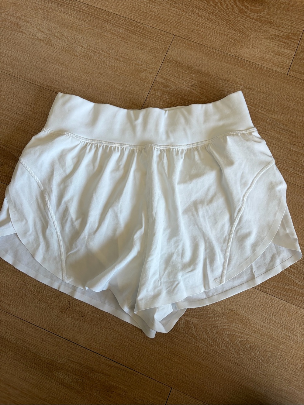 Aritzia White Layered Athletic Shorts